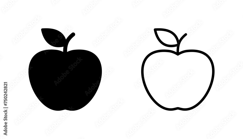 Apple icon set. Apple vector icon. apple symbols for your web design. Apple icon set. Apple vector icon. apple symbols for your web design.