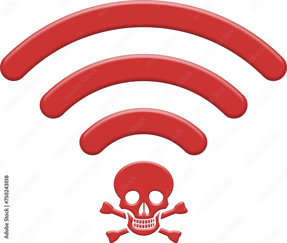 WIFI DANGER 3D SYMBOL for Hypersensitivity EHS