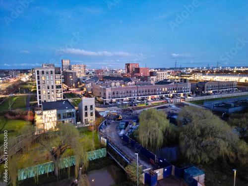 Canvas Print High Angle View of Dagenham London City of England United Kingdom