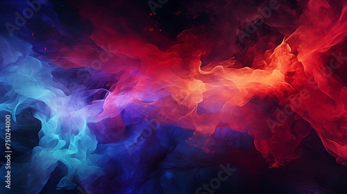 Colorful Smoke Abstract Wallpaper blend of vibrant colors deep purples, bright reds, and intense oranges. photo
