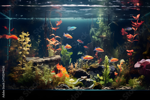 Beautiful aquarium, beautiful fishtank, home aquarium