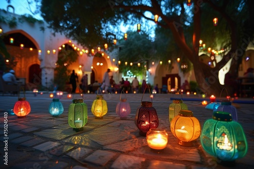 Colorful Ramadan Lanterns Illuminate the Darkness with Vibrant Light