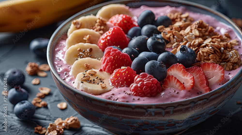 Strawberry granola breakfast Strawberry granola breakfast
