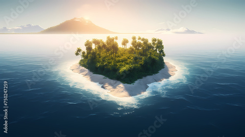 Island near blue sea © xuan