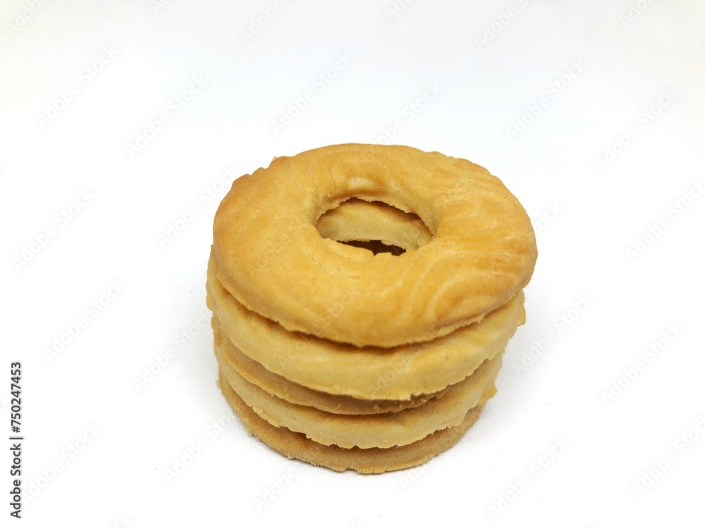 thin round dry cake isolated on white thin round dry cake isolated on white