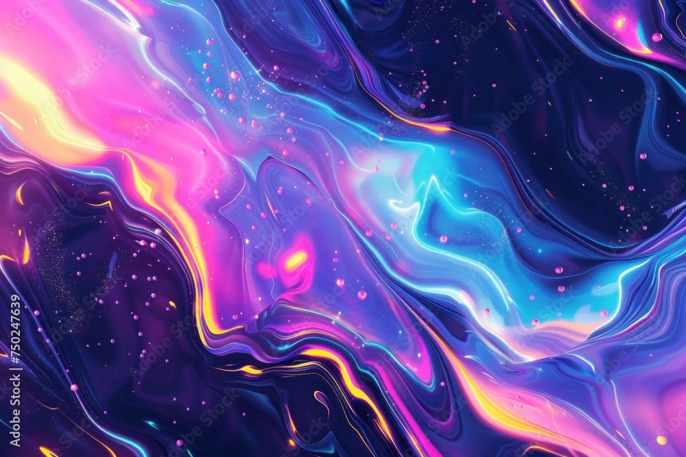 the glossy flow of iridescent colors in this blue background provides an elegant and organic texture suitable for use in design projects requiring a splash of vibrancy. the glossy flow of iridescent colors in this blue background provides an elegant and organic texture suitable for use in design projects requiring a splash of vibrancy.