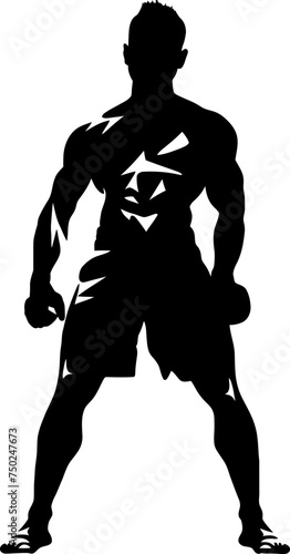 muay thai fighter silhouette
