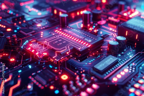 Close-Up of Computer Circuit Board