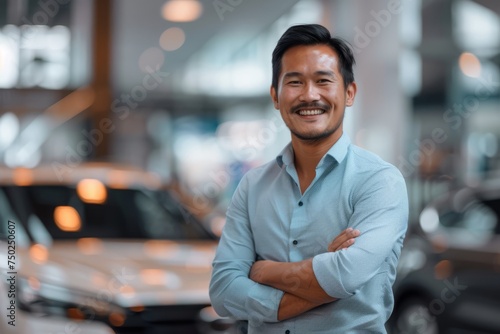 Man Standing in Front of Parked Cars