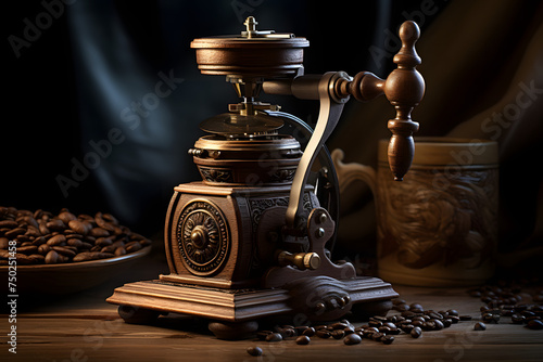 Coffee mill for grinding coffee, grinding coffee with a coffee mill