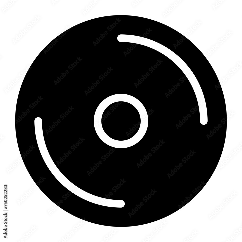 Vinyl plate disc isolated on white background. Music retro icon. Vinyl plate disc isolated on white background. Music retro icon.