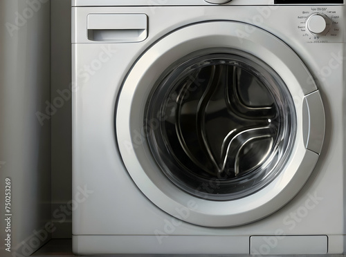 Washing machine with the laundry at home