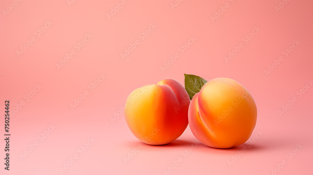 Detailed close-up of ripe peaches