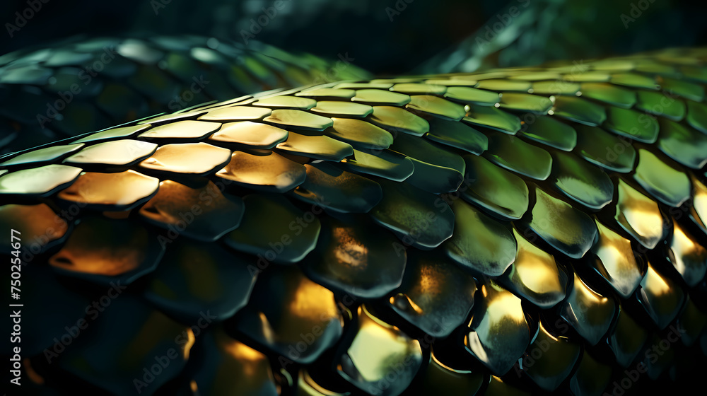 Fototapeta premium Scale texture, abstract pattern reptile skin