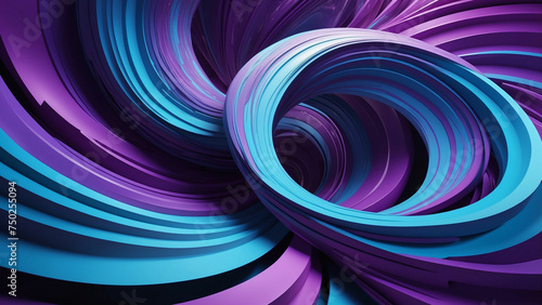 A vibrant purple and blue abstract background swirls with curved lines  a flashy modern object emits color light waves and adding a touch of futuristic elegance to the scene