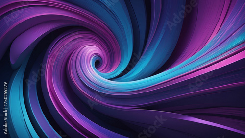 A vibrant purple and blue abstract background swirls with curved lines, a flashy modern object emits color light waves and adding a touch of futuristic elegance to the scene