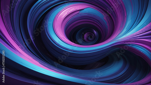 A vibrant purple and blue abstract background swirls with curved lines, a flashy modern object emits color light waves and adding a touch of futuristic elegance to the scene