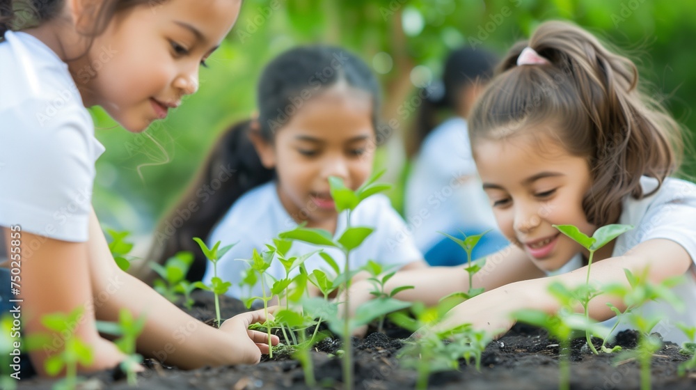 Children in the garden. Generative AI Children in the garden. Generative AI