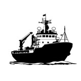 Anchor Handling Tug Supply Vessel Logo Design