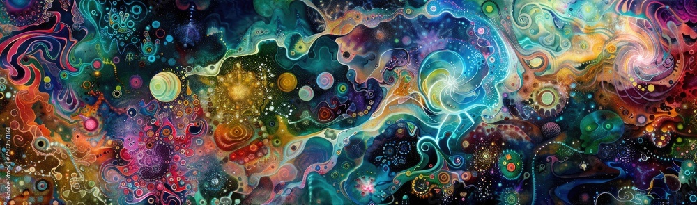 A cosmic-inspired kaleidoscope of colors and patterns, reflecting the infinite diversity of the universe A cosmic-inspired kaleidoscope of colors and patterns, reflecting the infinite diversity of the universe