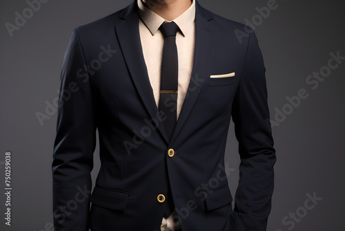 Elegance Defined: A Gentlemen's Navy Blue Blazer - Tailored To Perfection with Luxurious Appeal photo