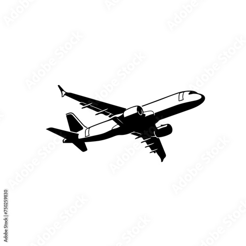Fototapeta Naklejka Na Ścianę i Meble -  Flying Passenger Airplane Design Logo Design