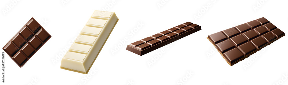 set of white and milk chocolate bars set of white and milk chocolate bars