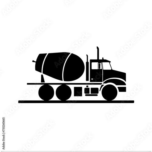 Heavy Concrete Truck Logo Design photo