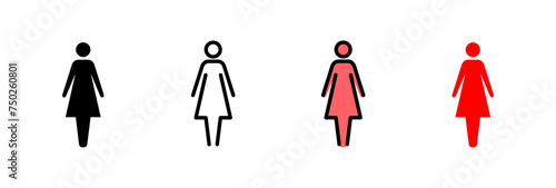 Female icon vector illustration. woman sign and symbol