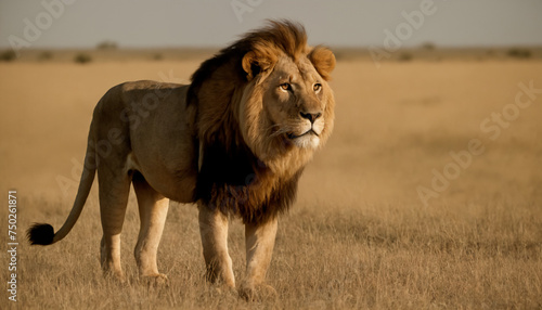 Wallpaper Mural The king of the savannah the lion rests at sunset Torontodigital.ca
