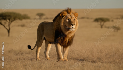 Wallpaper Mural The king of the savannah the lion rests at sunset Torontodigital.ca