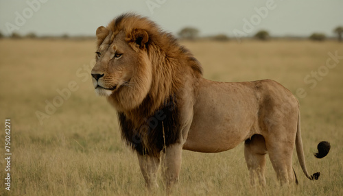Wallpaper Mural The king of the savannah the lion rests at sunset Torontodigital.ca