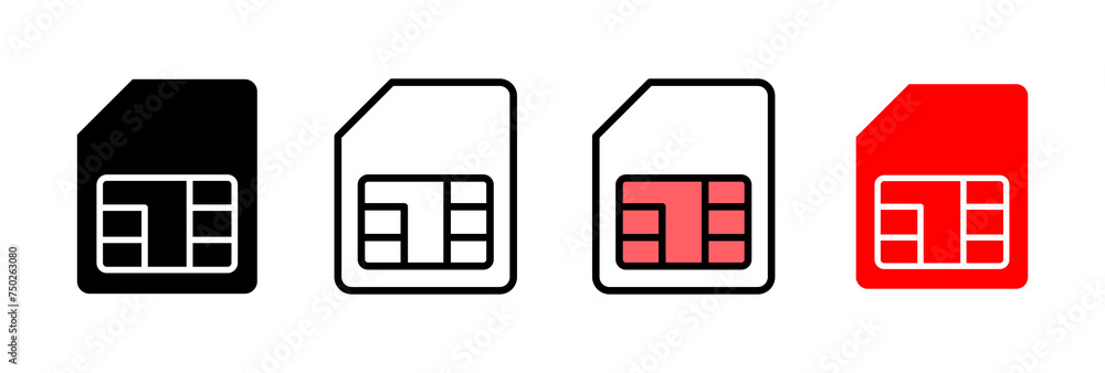 Sim card icon vector illustration. dual sim card sign and symbol Sim card icon vector illustration. dual sim card sign and symbol