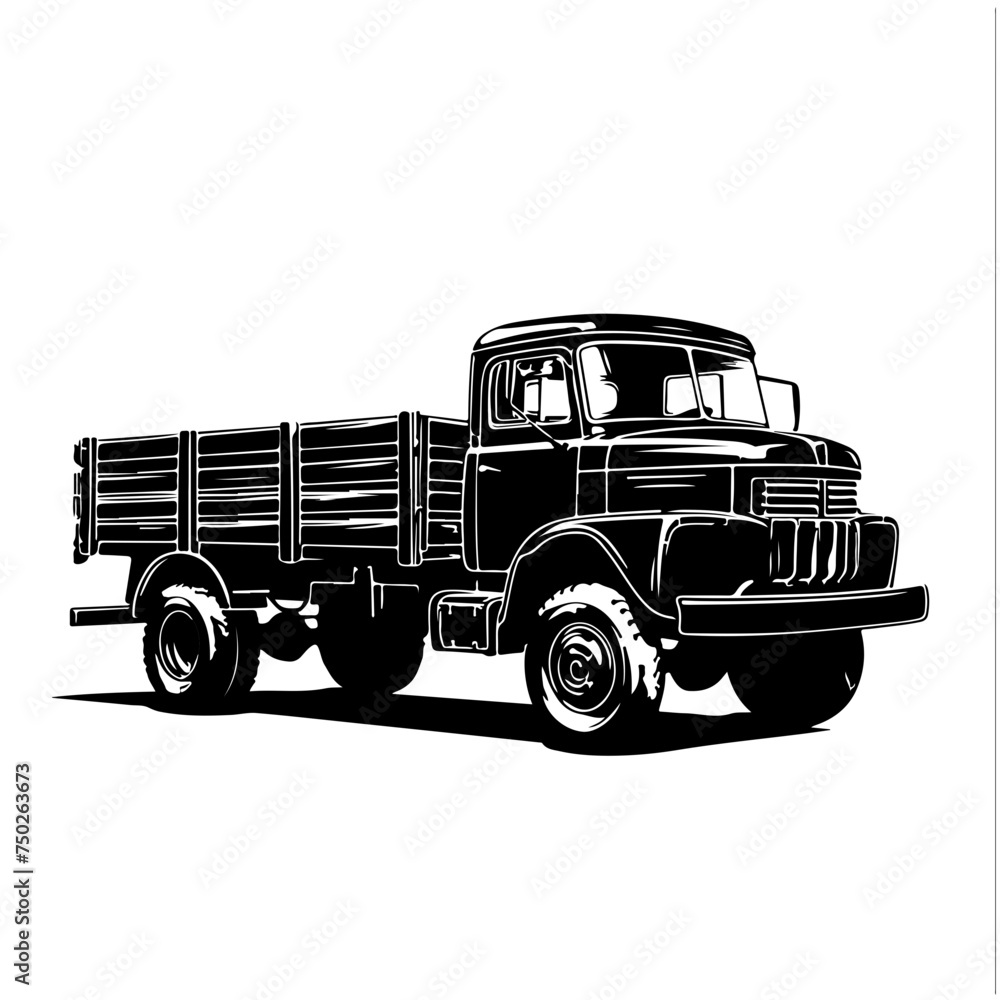 Stake Bed Truck Logo Design