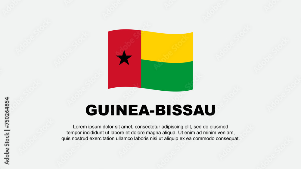 Guinea-Bissau Flag Abstract Background Design Template. Guinea-Bissau Independence Day Banner Social Media Vector Illustration. Guinea-Bissau Background