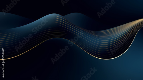Japanese style wavy lines background, organic dynamic pattern texture print wall art