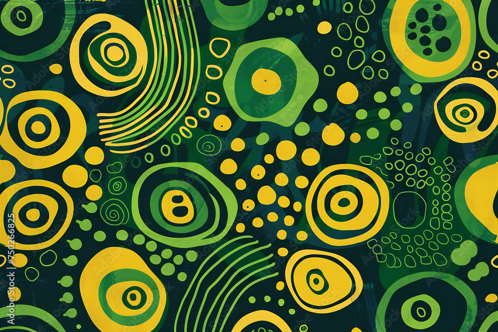Naklejka premium fashionable african pattern background background, Generative AI