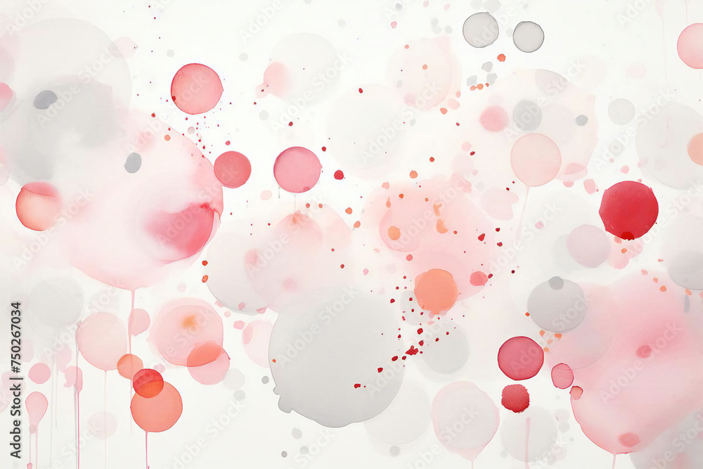 Cute dot background material painted in watercolor, Generative AI