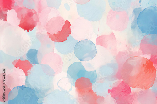 Cute dot background material painted in watercolor  Generative AI