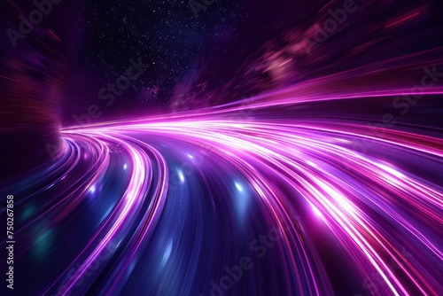 speed light tails purple with black galaxy background