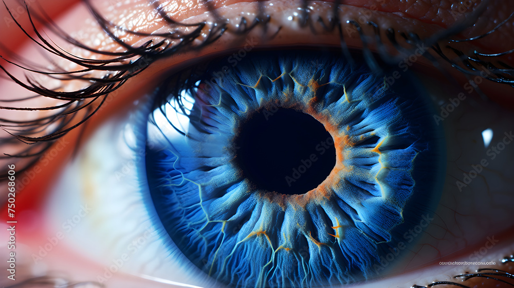 Magnified Beauty: Gazing Into The Depths of A Crystal Clear, Vibrant Blue Human Eye