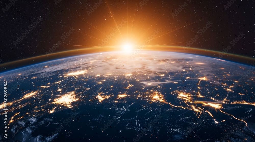 Obraz premium Digital world map globe with global network technology
