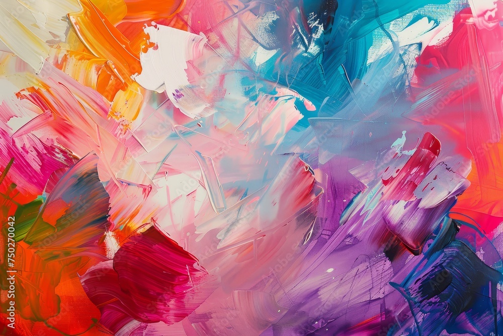 A Whirlwind of Colors and Emotions: An Abstract Expressionist Painting Capturing the Essence of an Easter Egg Hunt