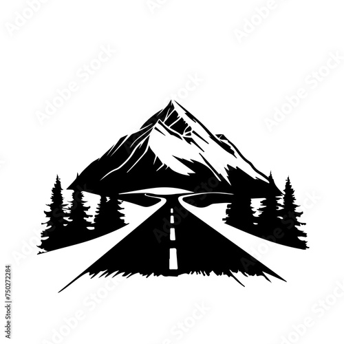 Mountain Road Vector Logo