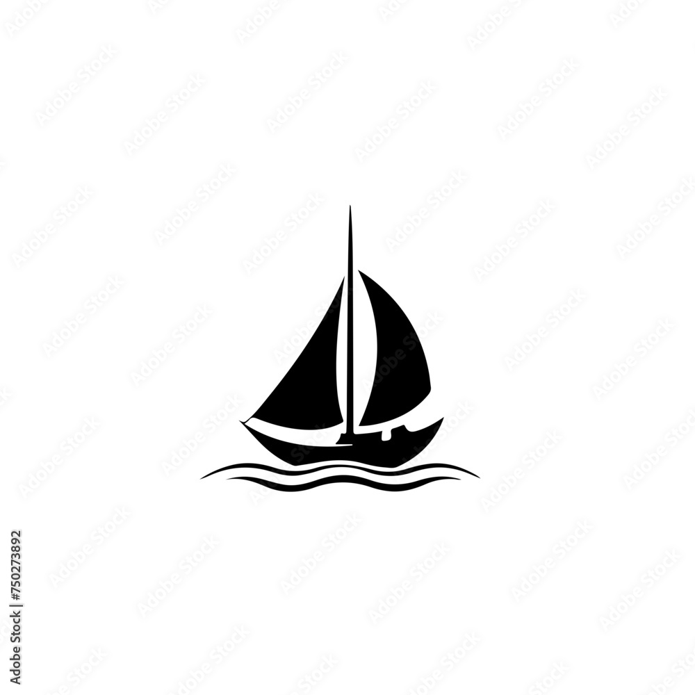 Sailing Boat Nautical Vector Logo