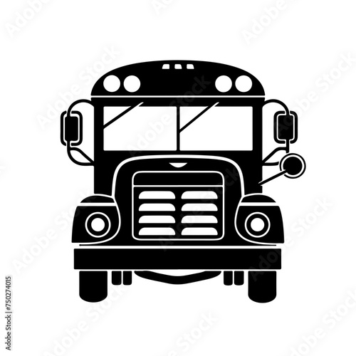 School Bus Front Vector Logo