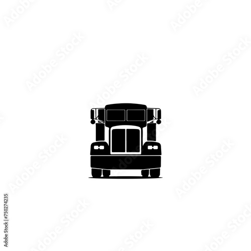 Semi Truck Front Vector Logo
