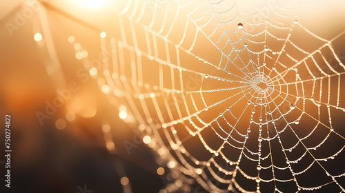 Close-up of spider web © Derby