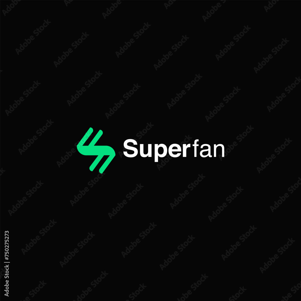 sf letter superfan logo design sf letter superfan logo design