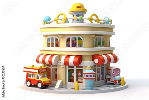 3d rendering Toy Store building